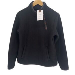 Tentree Women's Fleece Pullover Sweatshirt Black Size S‎ Eco Friendly